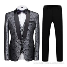 Mens Tuxedo Suit Slim Fit 2 Piece Formal Skinny Paisley Tuxedo Suit Set Shawl Lapel Tuxedo for Wedding Party Jacket